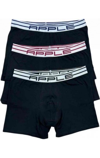 533.Apple Boxer 3 τεμάχια 0113965 X3 μαύρο-μαύρο-μαύρο
