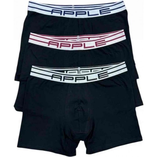 533.Apple Boxer 3 τεμάχια 0113965 X3 μαύρο-μαύρο-μαύρο