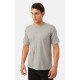 1081.Ανδρικό Βαμβακερό T-Shirt με κλειστή λαιμουδιά MINERVA ΓΚΡΙ