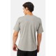 1081.Ανδρικό Βαμβακερό T-Shirt με κλειστή λαιμουδιά MINERVA ΓΚΡΙ