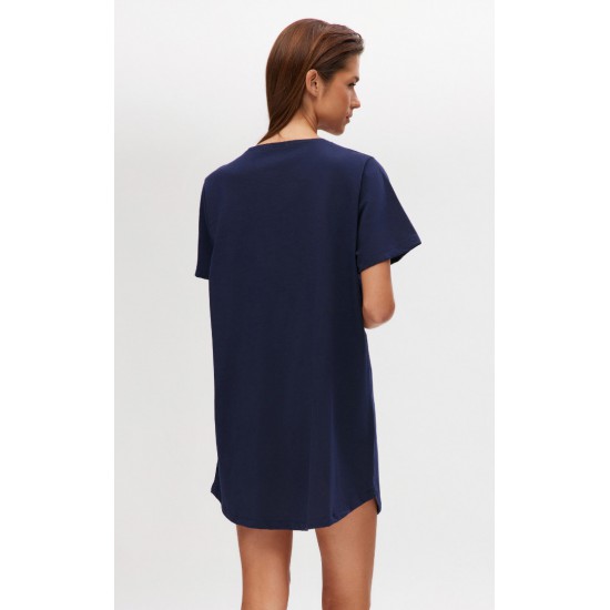 Μονόχρωμο Γυναικείο Boyfriend T-shirt Dress με στάμπα Minerva