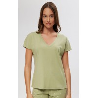 TENCEL™ Modal Κοντομάνικη Γυναικεία Μπλούζα με V λαιμόκοψη Minerva