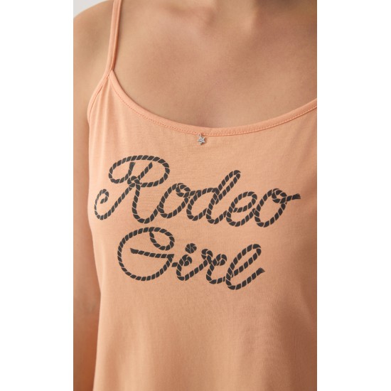 Rodeo Girl Γυναικεία Αμάνικη Μπριτέλα Νυχτικιά Minerva