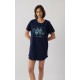Μονόχρωμο Γυναικείο Boyfriend T-shirt Dress με Τύπωμα Minerva