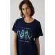 Μονόχρωμο Γυναικείο Boyfriend T-shirt Dress με Τύπωμα Minerva