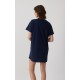 Μονόχρωμο Γυναικείο Boyfriend T-shirt Dress με Τύπωμα Minerva