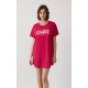 Μονόχρωμο Γυναικείο Boyfriend T-shirt Dress με Τύπωμα Minerva