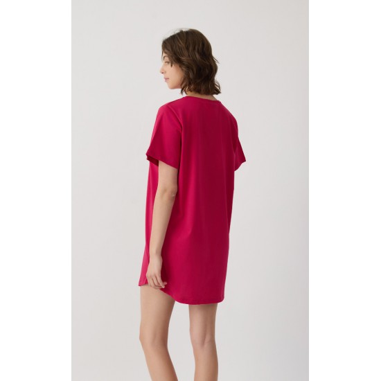 Μονόχρωμο Γυναικείο Boyfriend T-shirt Dress με Τύπωμα Minerva