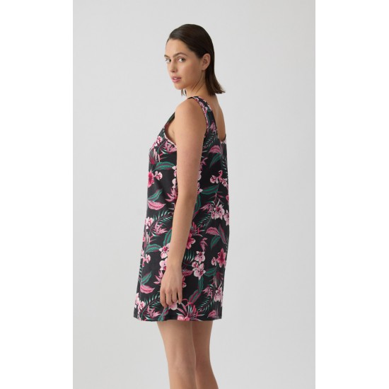 Exotic Floral Γυναικεία Αμάνικη Μπριτέλα Νυχτικιά Minerva