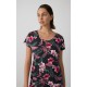 Exotic Floral Γυναικεία Κοντομάνικη Νυχτικιά με πατιλέτα Minerva