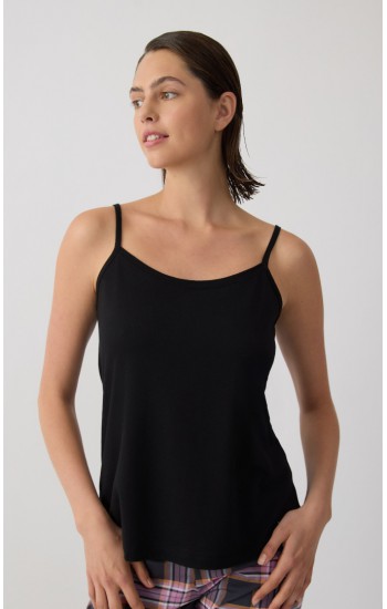 Μονόχρωμη TENCEL™ Αμάνικη Γυναικεία Μπριτέλα Top Minerva