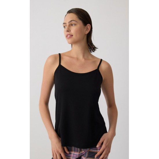 Μονόχρωμη TENCEL™ Αμάνικη Γυναικεία Μπριτέλα Top Minerva