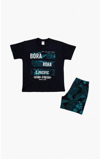 Bora Bora Κοντομάνικη Παιδική Πυτζάμα Minerva αγορι 
