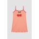 Cherries Pointelle Αμάνικη Μπριτέλα Παιδική Νυχτικιά Minerva