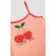 Cherries Pointelle Αμάνικη Μπριτέλα Παιδική Νυχτικιά Minerva