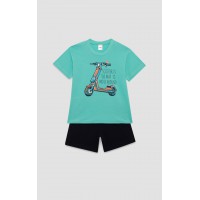 Scooter Moves Κοντομάνικη Παιδική Πυτζάμα Minerva αγορι 