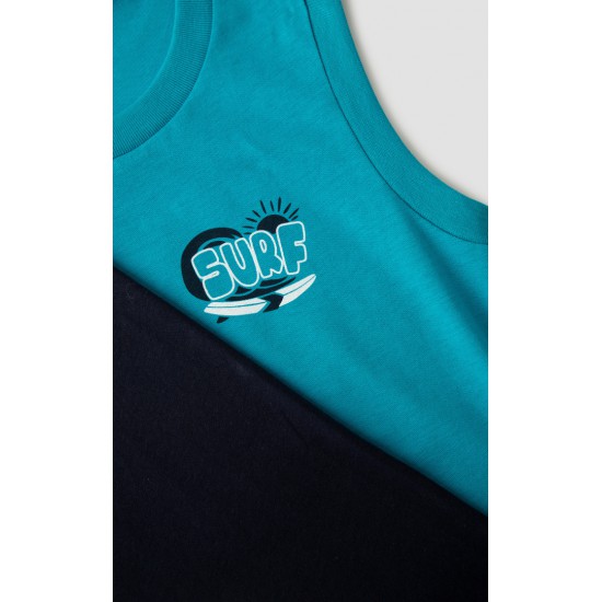 Surf Vibes Aμάνικη Παιδική Πυτζάμα Minerva