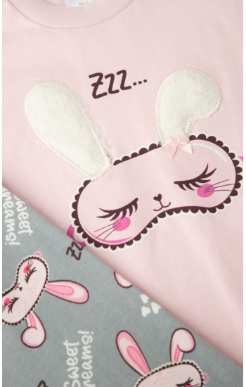 Rabbits Βρεφική Πυτζάμα Minerva για κορίτσι