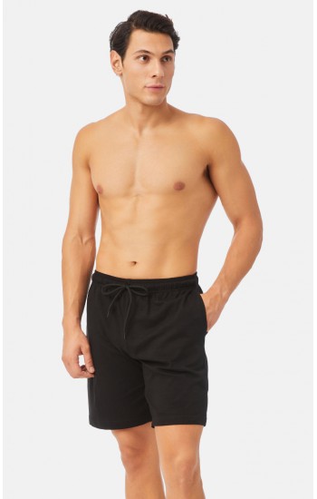 ΒΕΡΜΟΥΔΑ Ανδρική MINERVA 100% Cotton ΜΑΥΡΟ