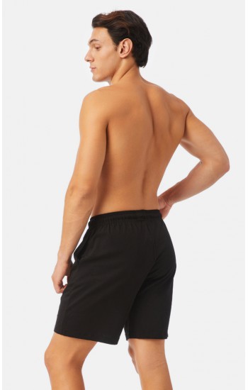 ΒΕΡΜΟΥΔΑ Ανδρική MINERVA 100% Cotton ΜΑΥΡΟ