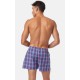 770.Boxer Short Popline MINERVA καρώ 2 τεμάχια