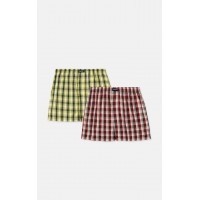 778.Boxer Short Popline MINERVA καρώ 2 τεμάχια