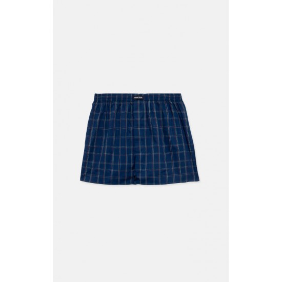 774.Boxer Short Popline MINERVA καρώ 2 τεμάχια