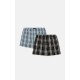 784.Boxer Short Popline MINERVA καρώ 2 τεμάχια