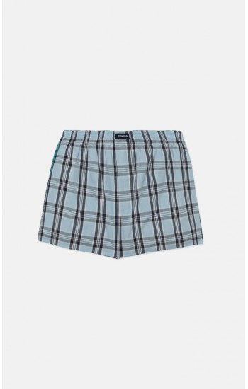 784.Boxer Short Popline MINERVA καρώ 2 τεμάχια