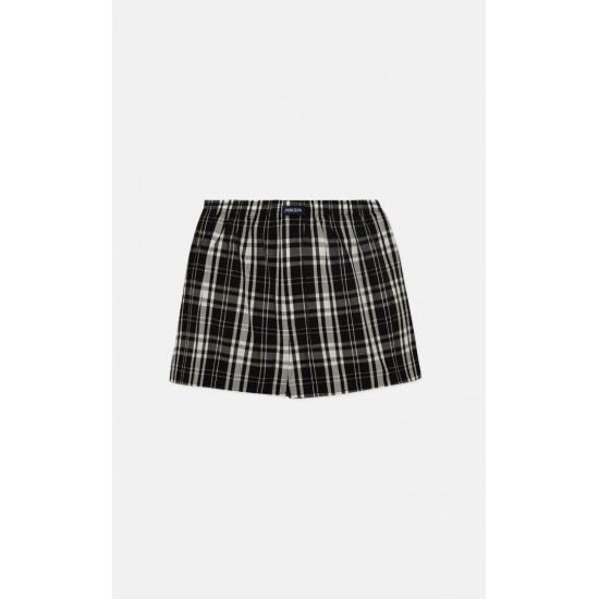 784.Boxer Short Popline MINERVA καρώ 2 τεμάχια