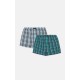 779.Boxer Short Popline MINERVA καρώ 2 τεμάχια