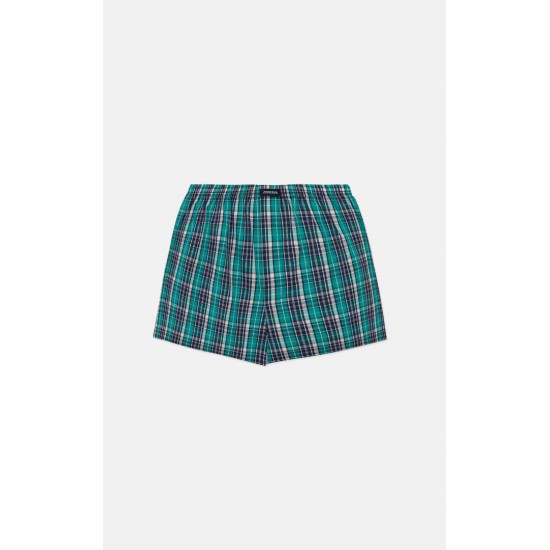 779.Boxer Short Popline MINERVA καρώ 2 τεμάχια