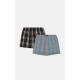 786.Boxer Short Popline MINERVA καρώ 2 τεμάχια