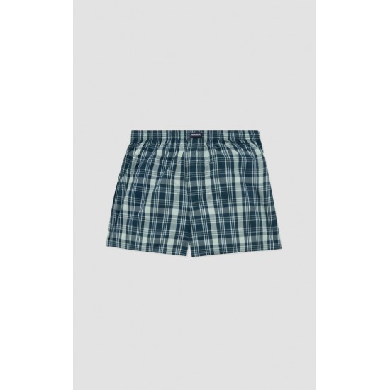 786.Boxer Short Popline MINERVA καρώ 2 τεμάχια