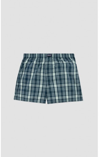 786.Boxer Short Popline MINERVA καρώ 2 τεμάχια