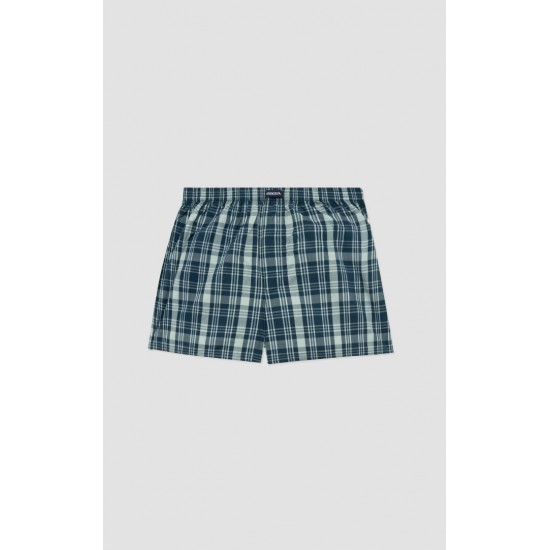 786.Boxer Short Popline MINERVA καρώ 2 τεμάχια