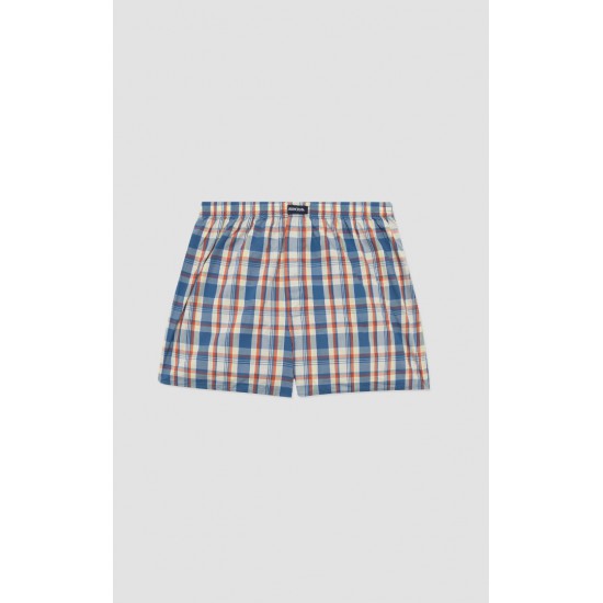 786.Boxer Short Popline MINERVA καρώ 2 τεμάχια