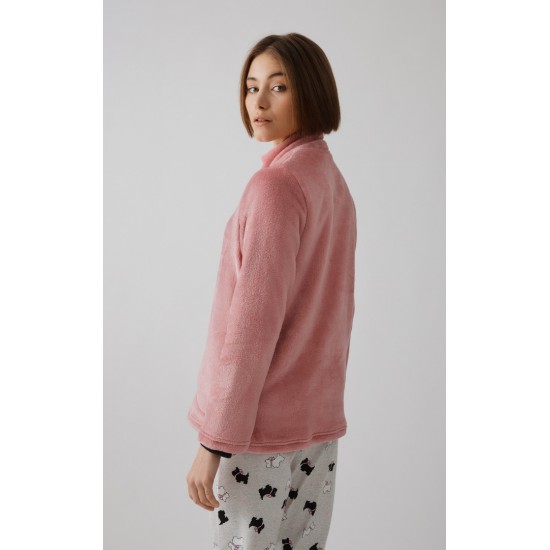 Μονόχρωμο Fleece Γυναικείο Μπουφάν Minerva