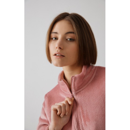 Μονόχρωμο Fleece Γυναικείο Μπουφάν Minerva