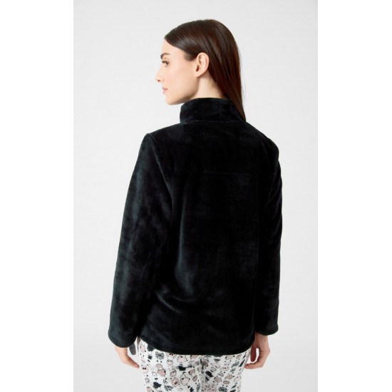 Μονόχρωμο Fleece Γυναικείο Μπουφάν Minerva
