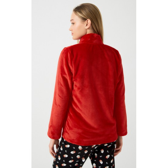 Μονόχρωμο Fleece Γυναικείο Μπουφάν Minerva