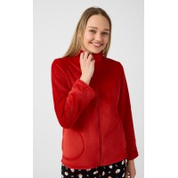 Μονόχρωμο Fleece Γυναικείο Μπουφάν Minerva