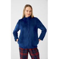 Μονόχρωμο Fleece Γυναικείο Μπουφάν Minerva