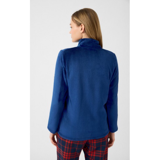 Μονόχρωμο Fleece Γυναικείο Μπουφάν Minerva