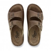 Παντόφλες Comfort Parex δερμα καφέ