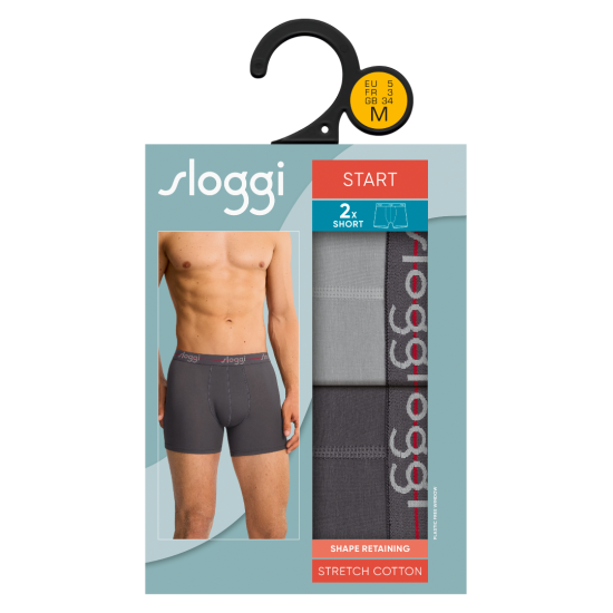313.BOXER SLOGGI MEN START SHORT 0034 2 τεμμάχια