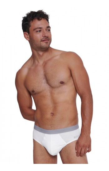 454.SLIP SLOGGI MEN Go ABC MIDI σετ 2 τεμμ. Λευκό
