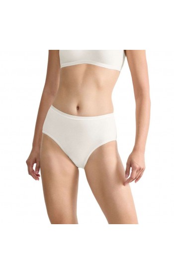 441.SLIP SLOGGI GO DAILY COTTON MIDI εκρού