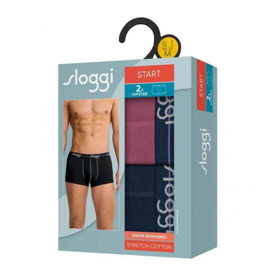 215.BOXER SLOGGI MEN START HIPSTER M021 2 τεμμάχια