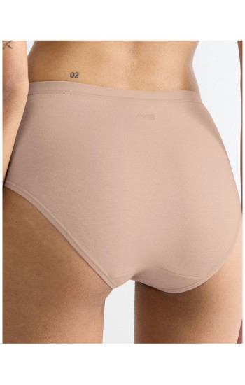 441.SLIP SLOGGI GO DAILY COTTON MIDI μπεζ